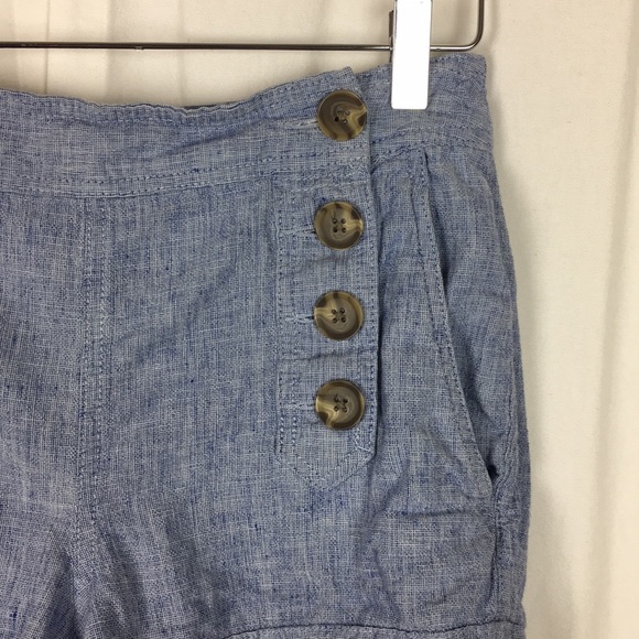 Express Sailor Linen Button Front Shorts - Picture 3 of 6